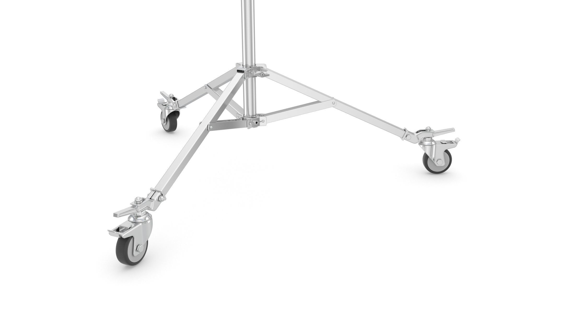 Stands - Wheels - Operating Poles Module Silver 3D model_3