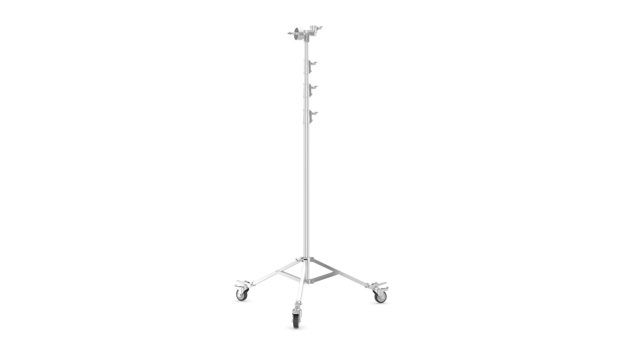 Stands - Wheels - Operating Poles Module Silver 3D model_1
