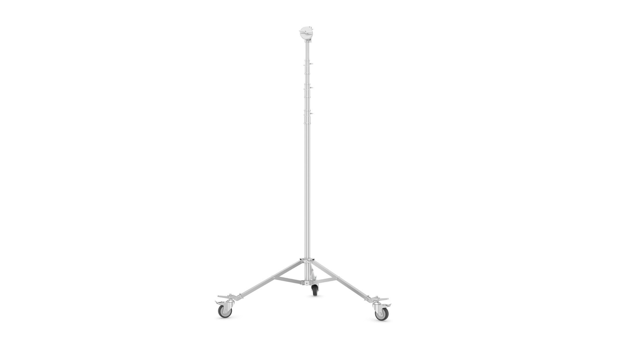 Stands - Wheels - Operating Poles Module Silver 3D model_2