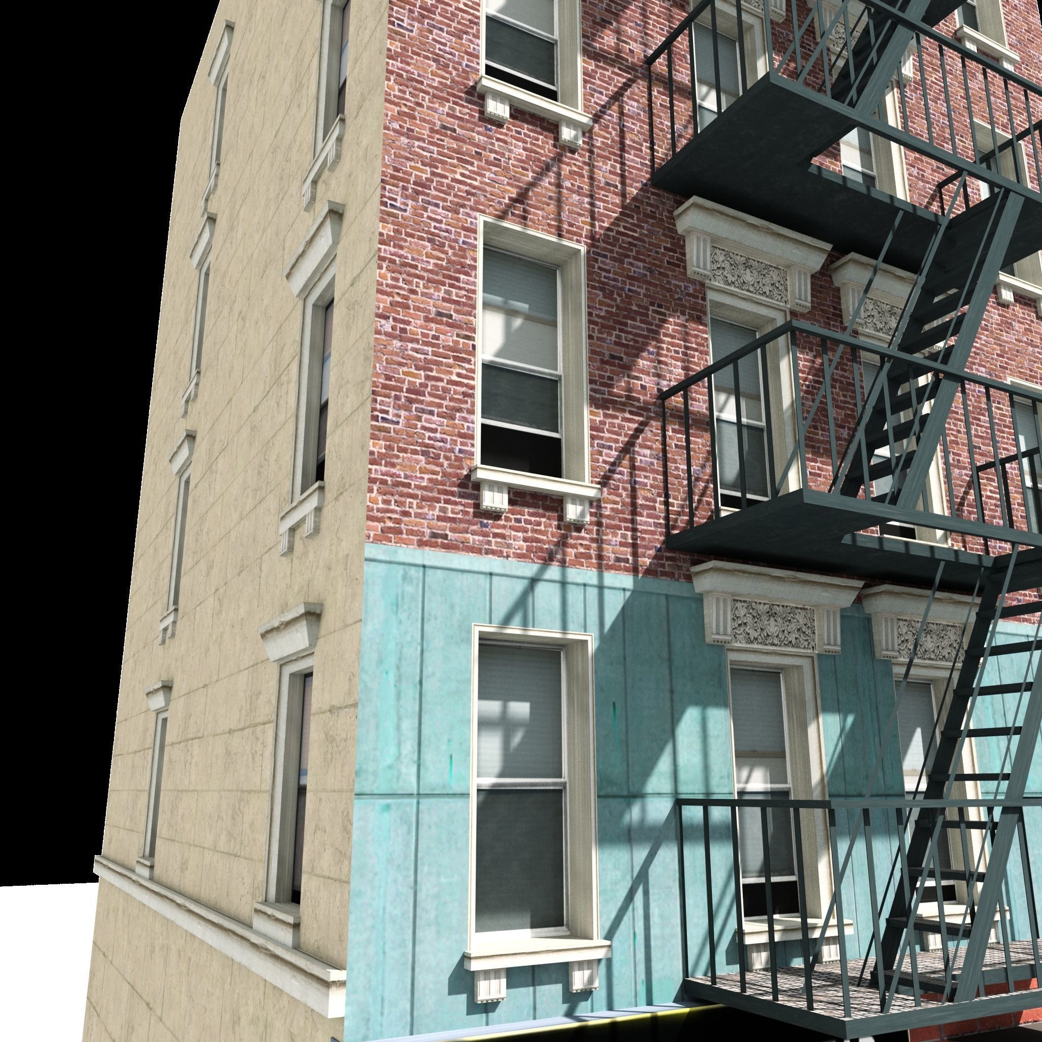 Nyc Building 01 Low-poly 3D model_8