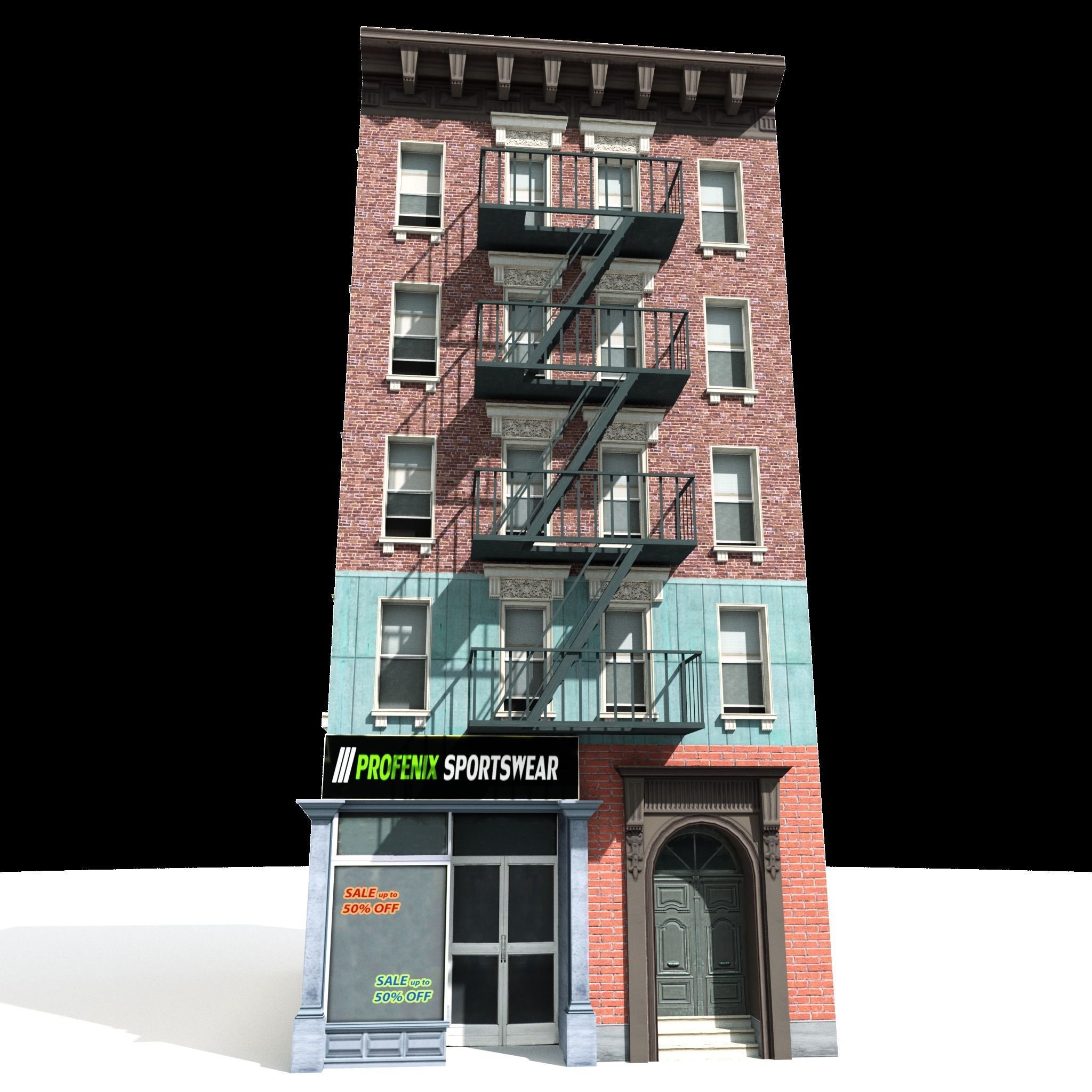 Nyc Building 01 Low-poly 3D model_7