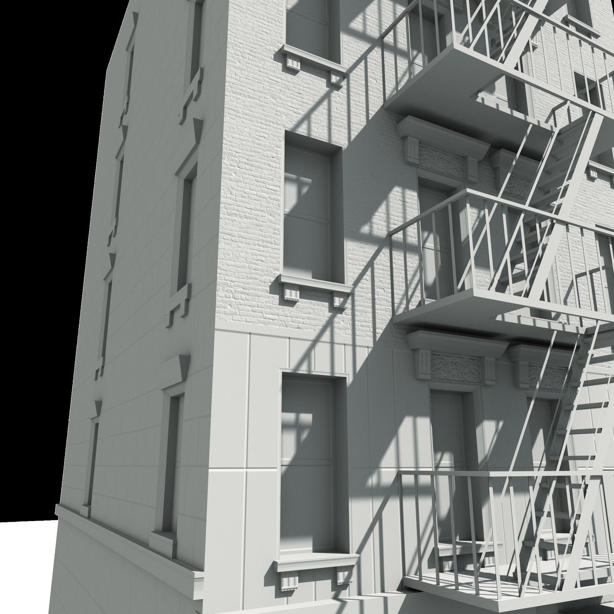 Nyc Building 01 Low-poly 3D model_9