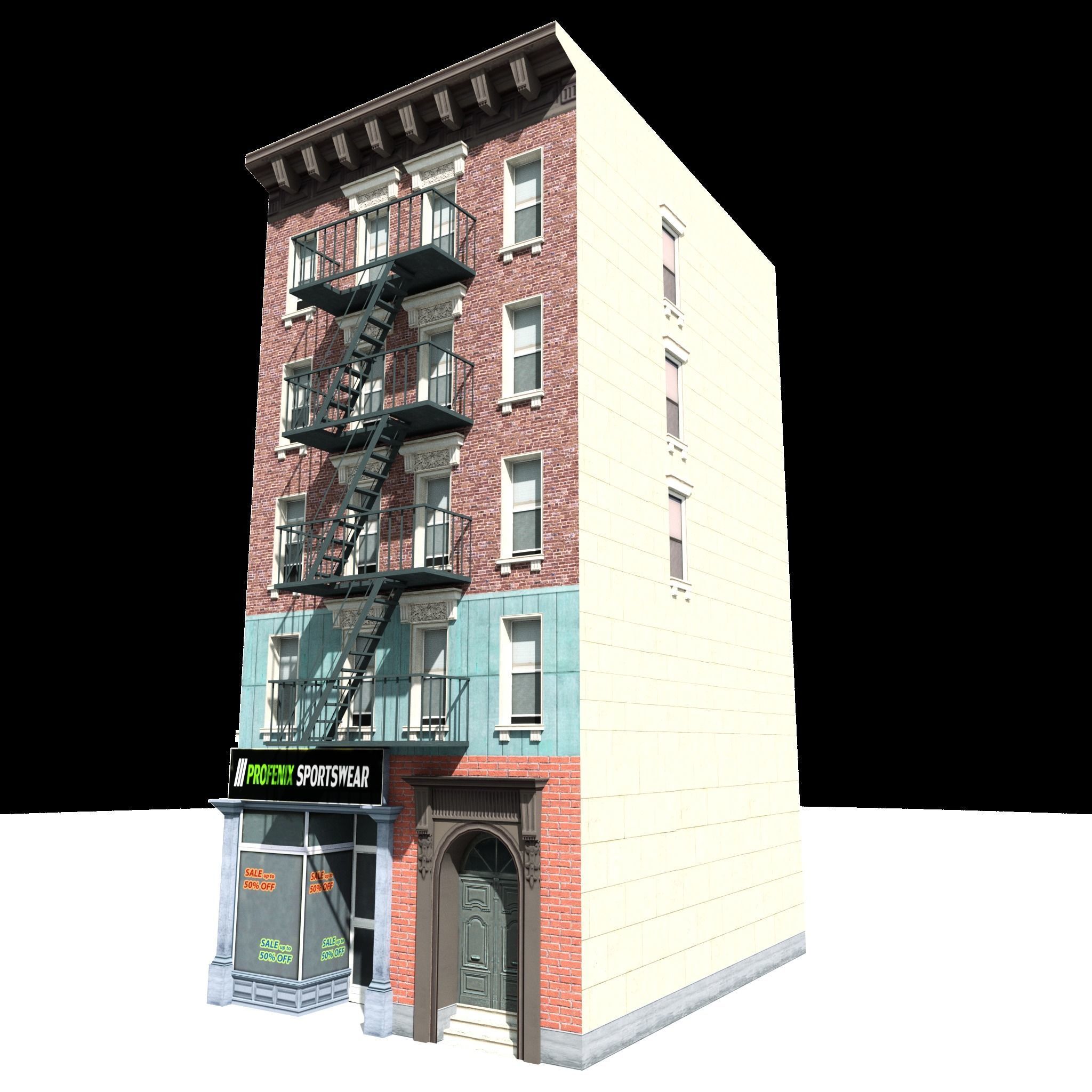 Nyc Building 01 Low-poly 3D model_4