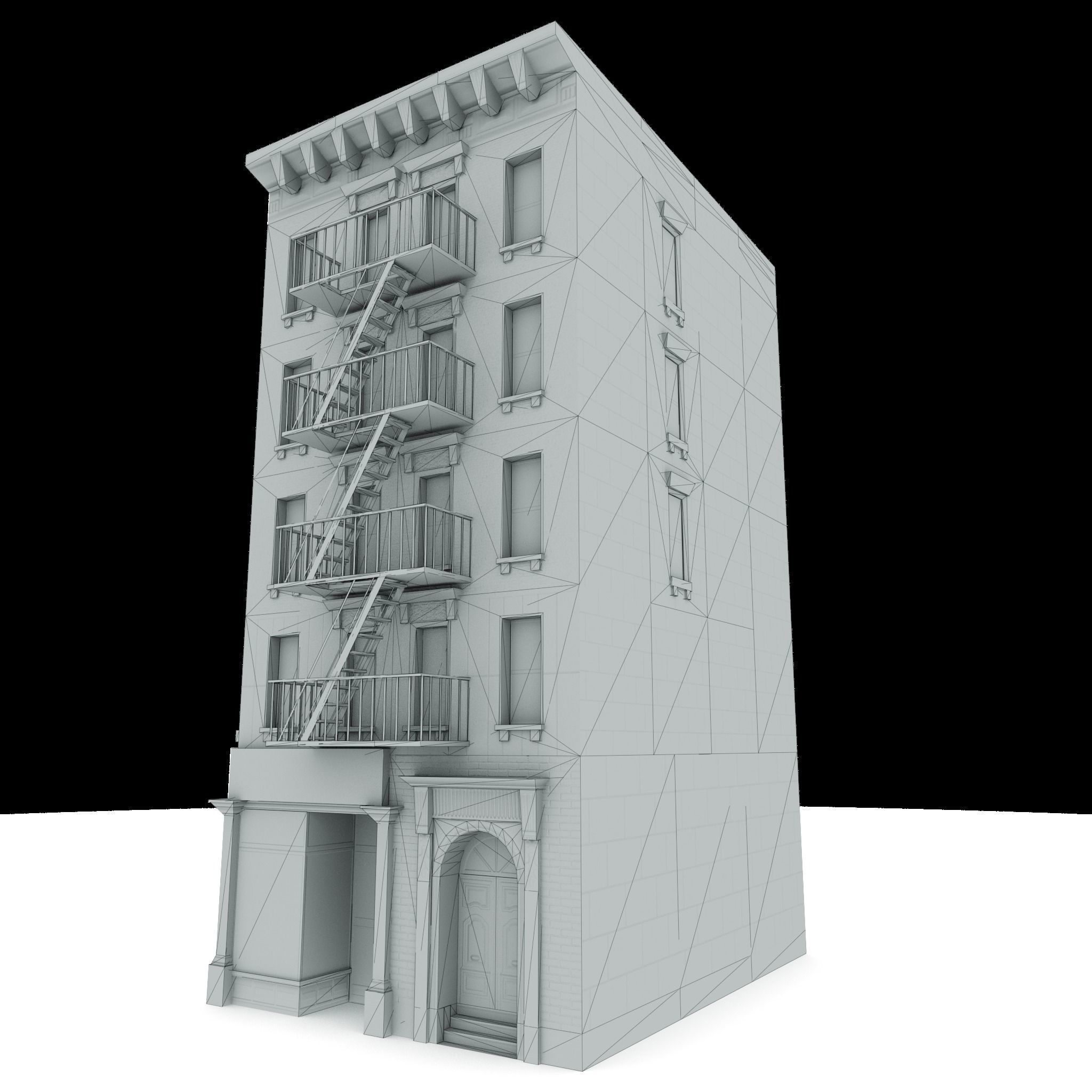 Nyc Building 01 Low-poly 3D model_6