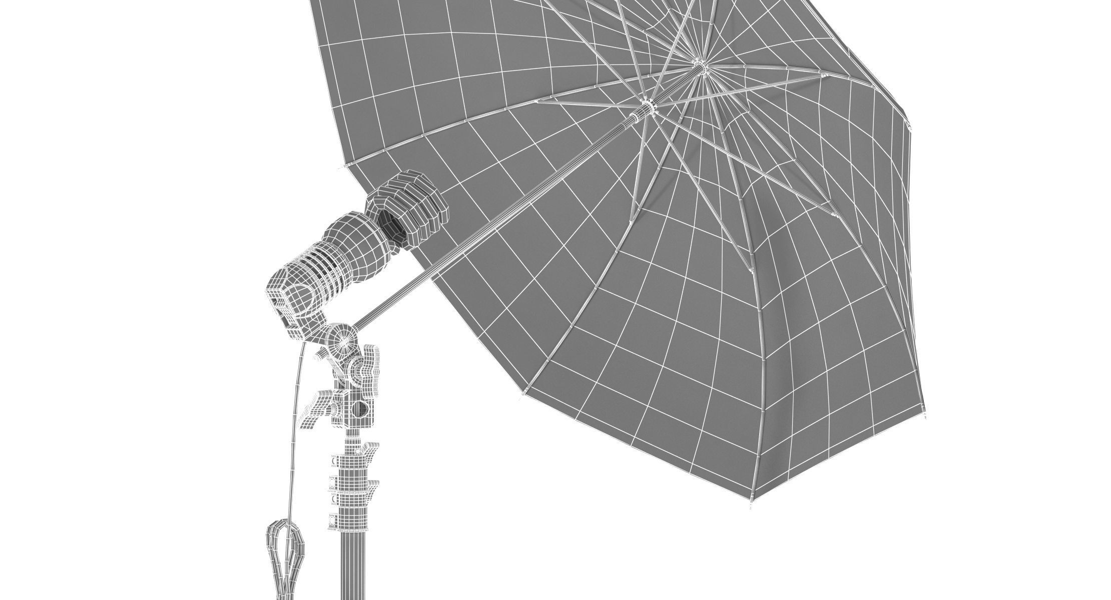 Umbrella Lighting Single Light Bulb 3D model_9
