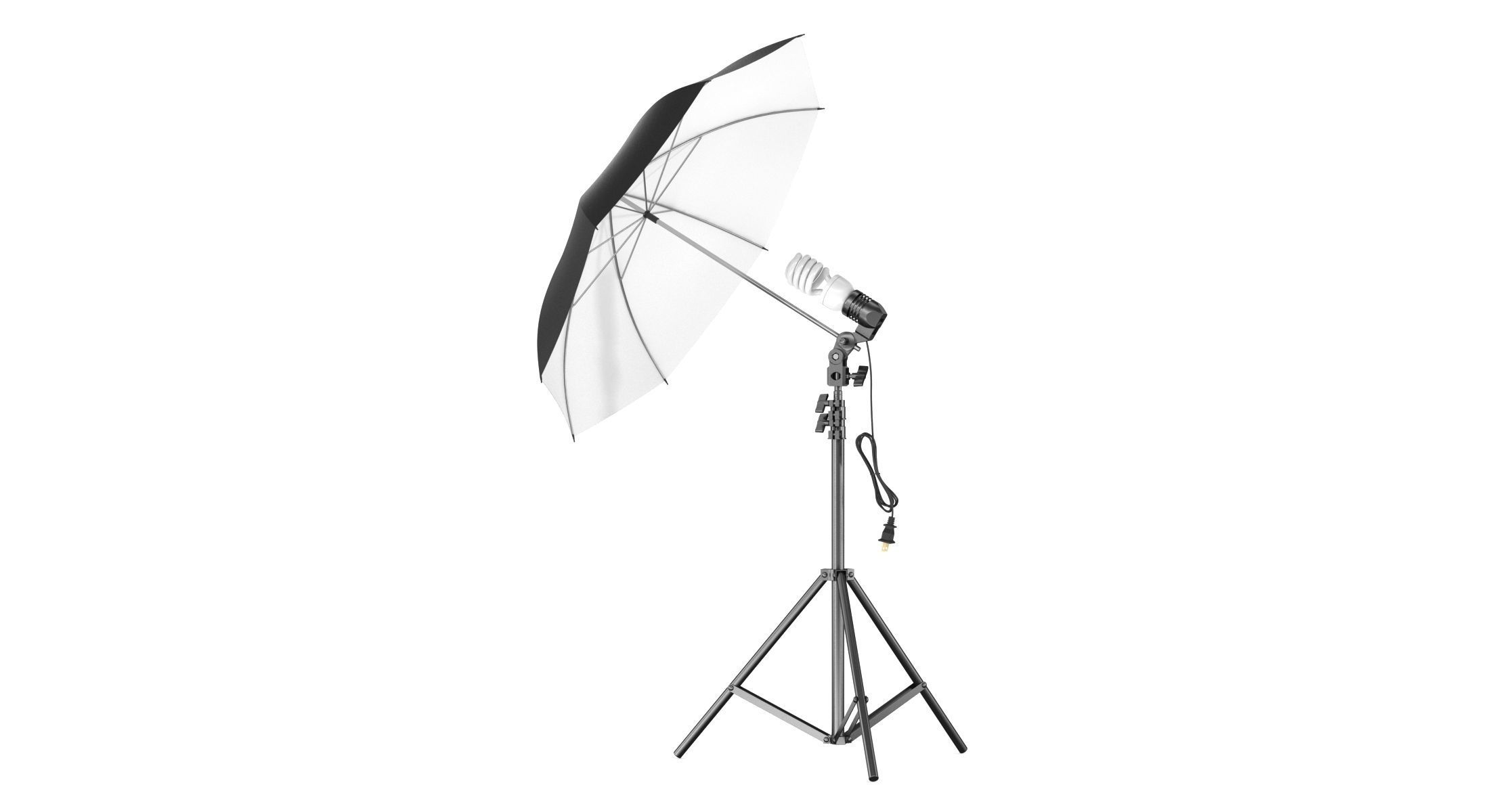 Umbrella Lighting Single Light Bulb 3D model_1