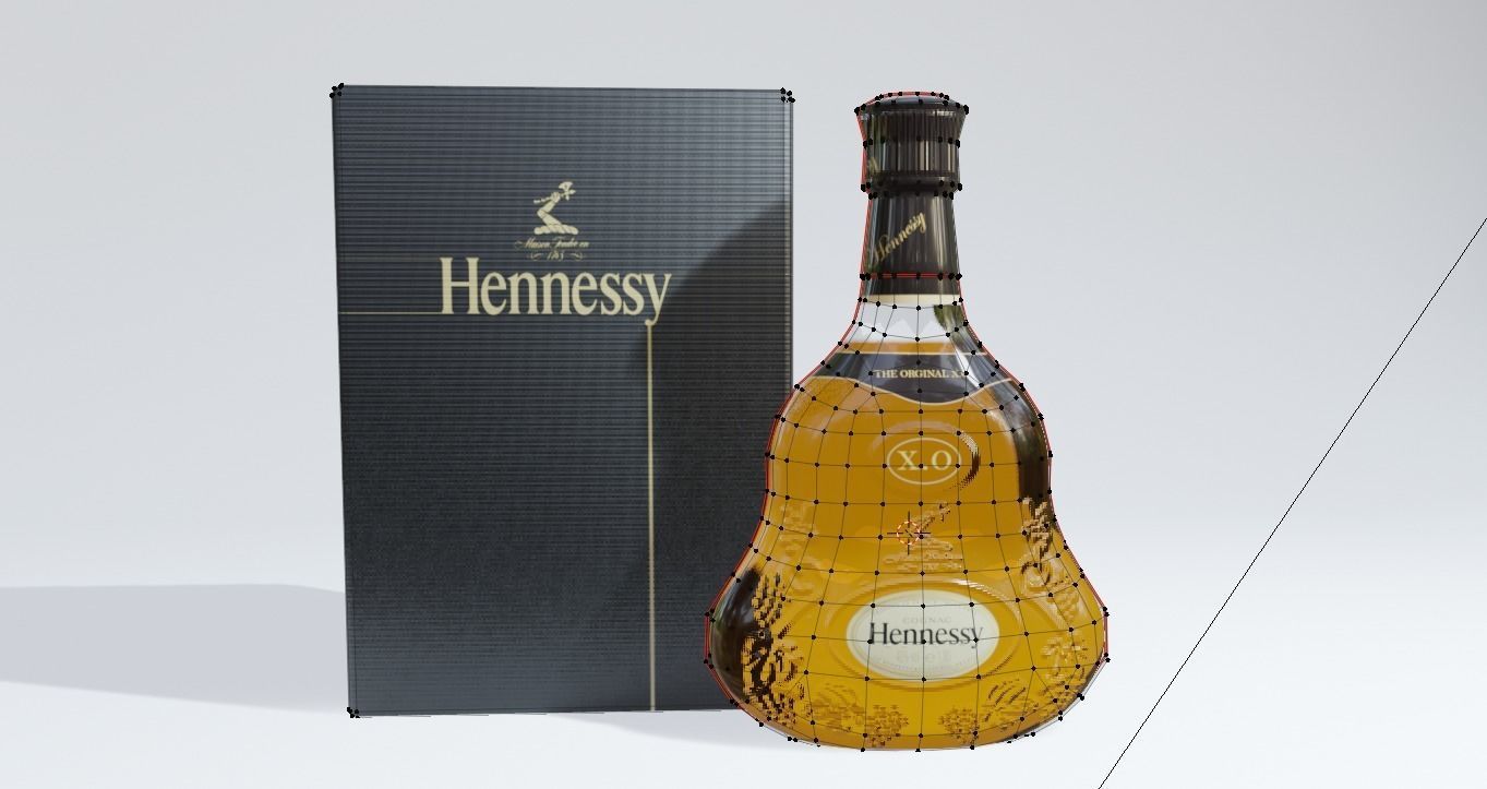 vodka bottle Low-poly 3D model_5