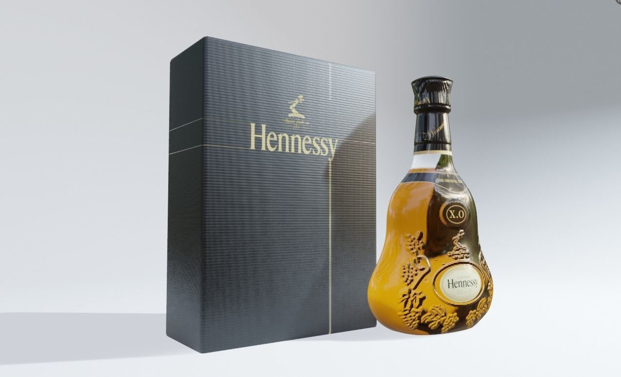 vodka bottle Low-poly 3D model_2