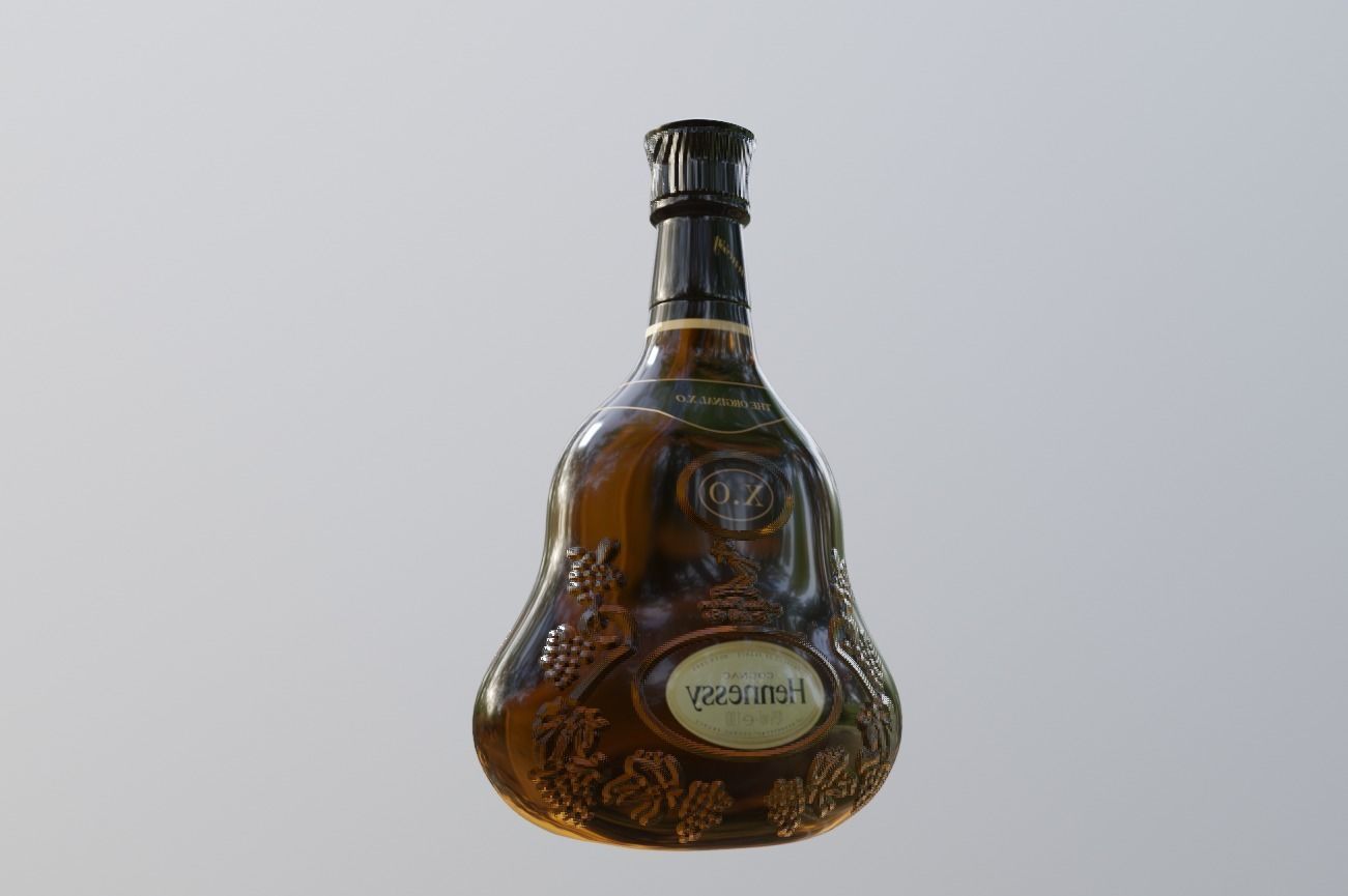 vodka bottle Low-poly 3D model_7