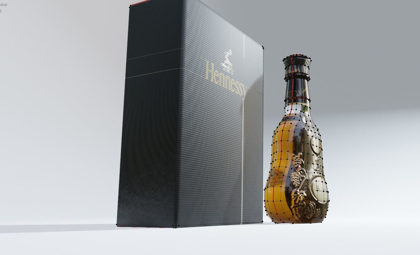 vodka bottle Low-poly 3D model_6