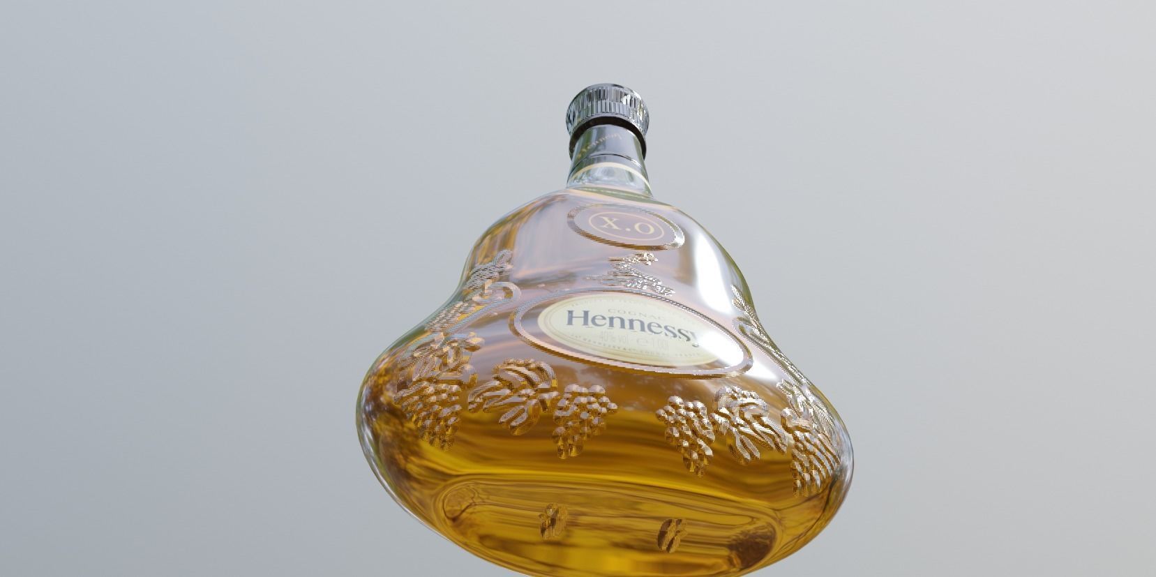 vodka bottle Low-poly 3D model_1