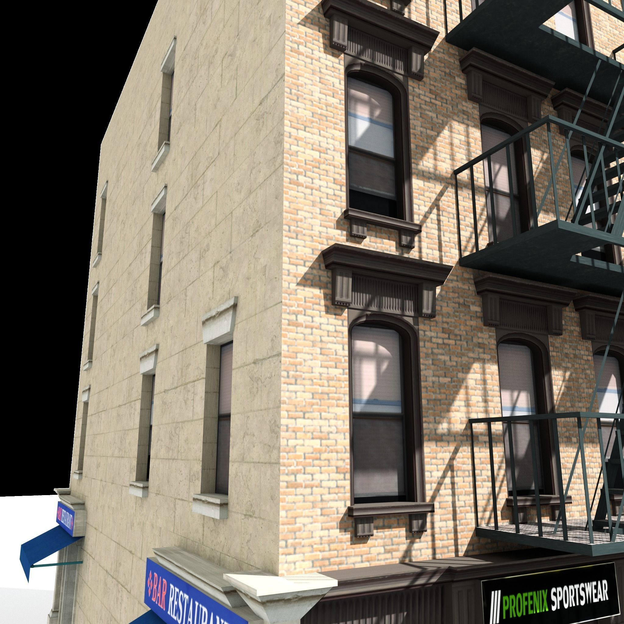 Nyc Building 05 type 1 Low-poly 3D model_7