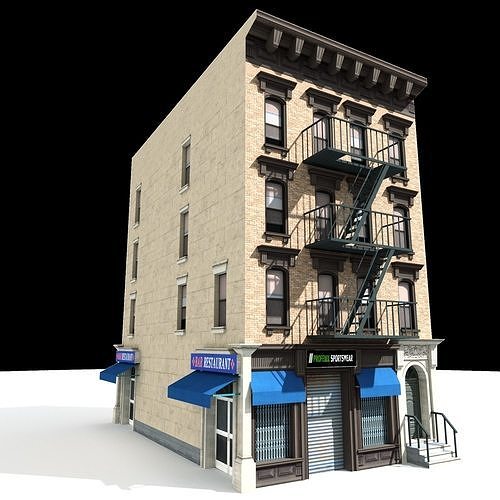 Nyc Building 05 type 1 Low-poly 3D model