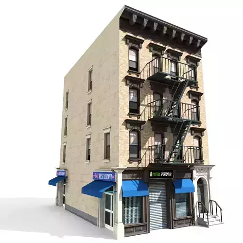 Nyc Building 05 type 1 Low-poly 3D model