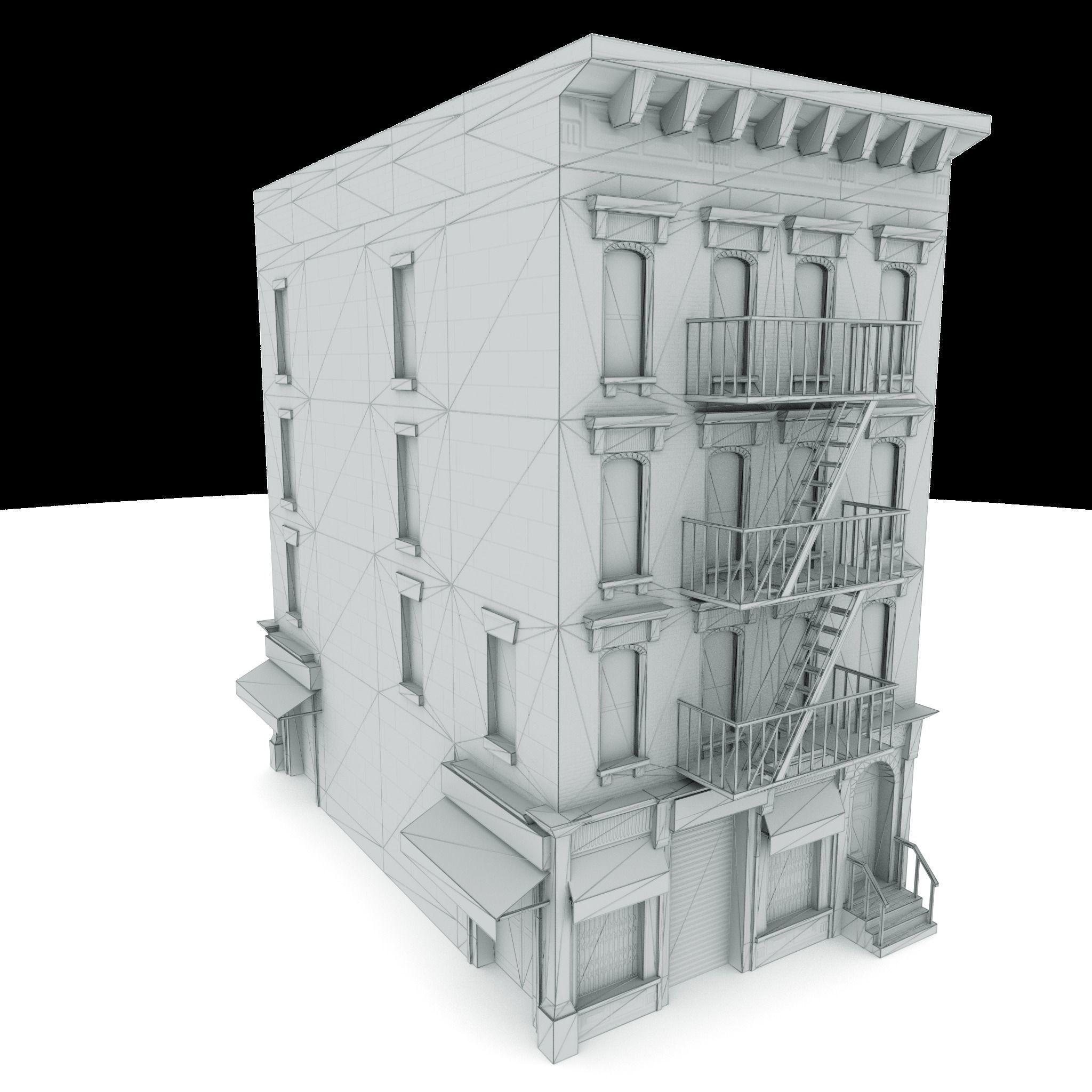 Nyc Building 05 type 1 Low-poly 3D model_3