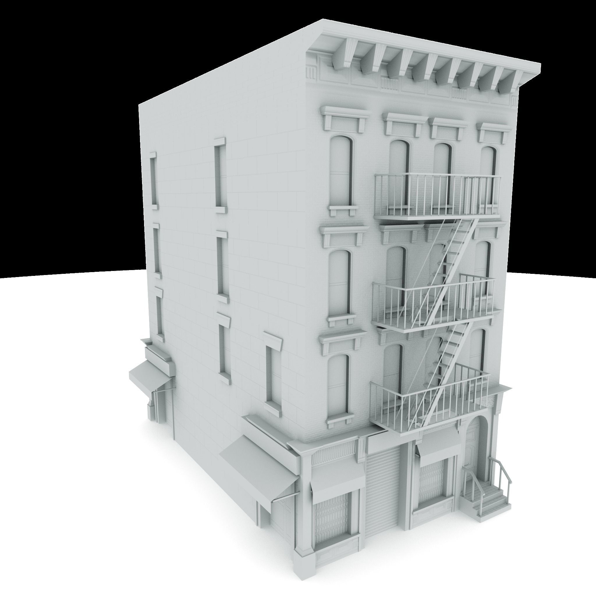 Nyc Building 05 type 1 Low-poly 3D model_2