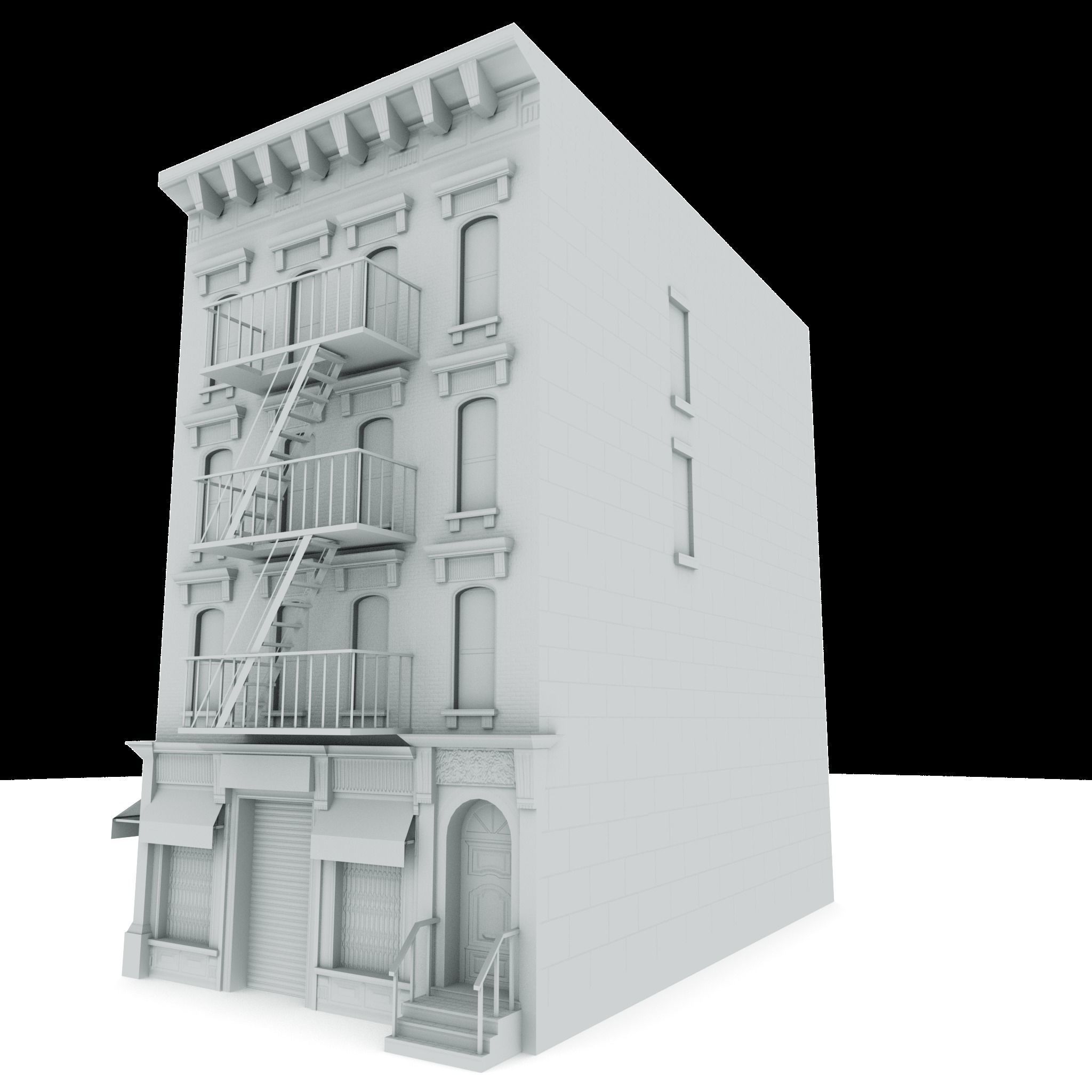 Nyc Building 05 type 1 Low-poly 3D model_5