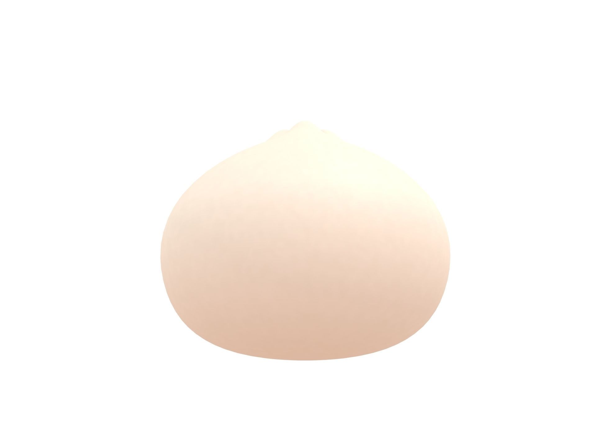 Steamed Buns Low-poly 3D model_4