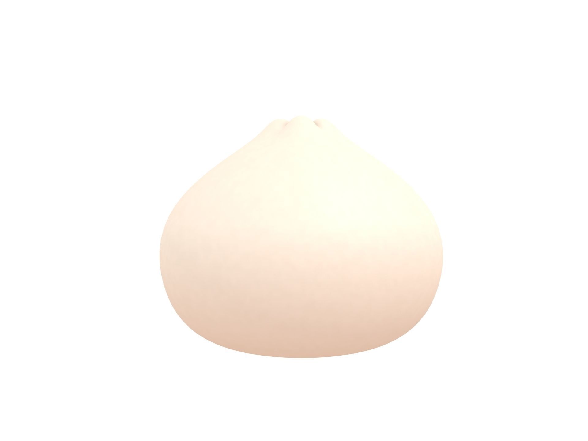 Steamed Buns Low-poly 3D model_2