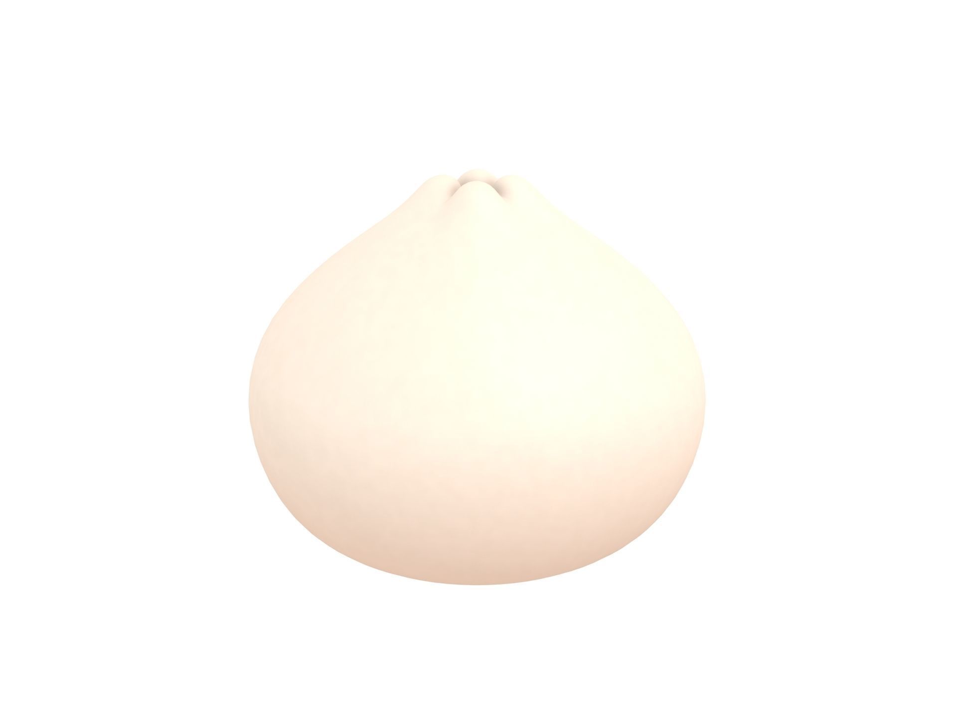 Steamed Buns Low-poly 3D model_5