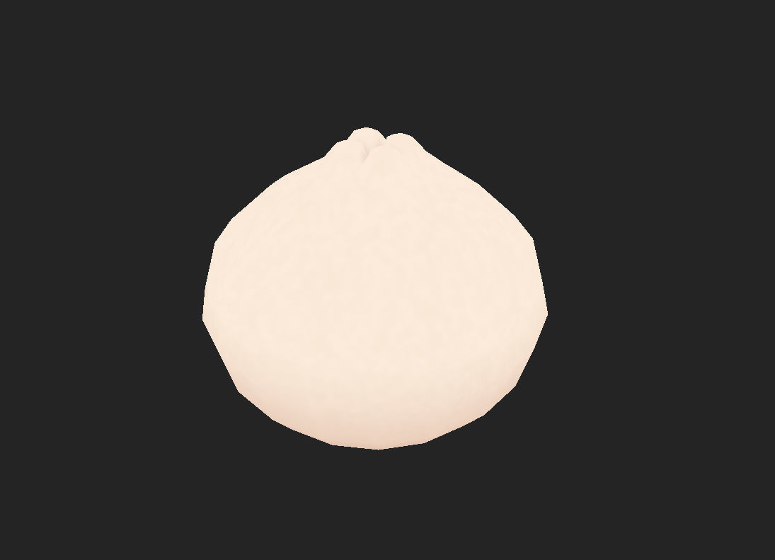 Steamed Buns Low-poly 3D model_14