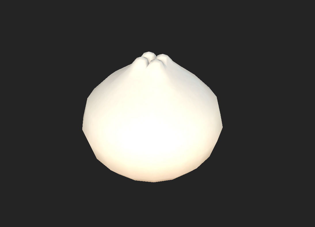 Steamed Buns Low-poly 3D model_13