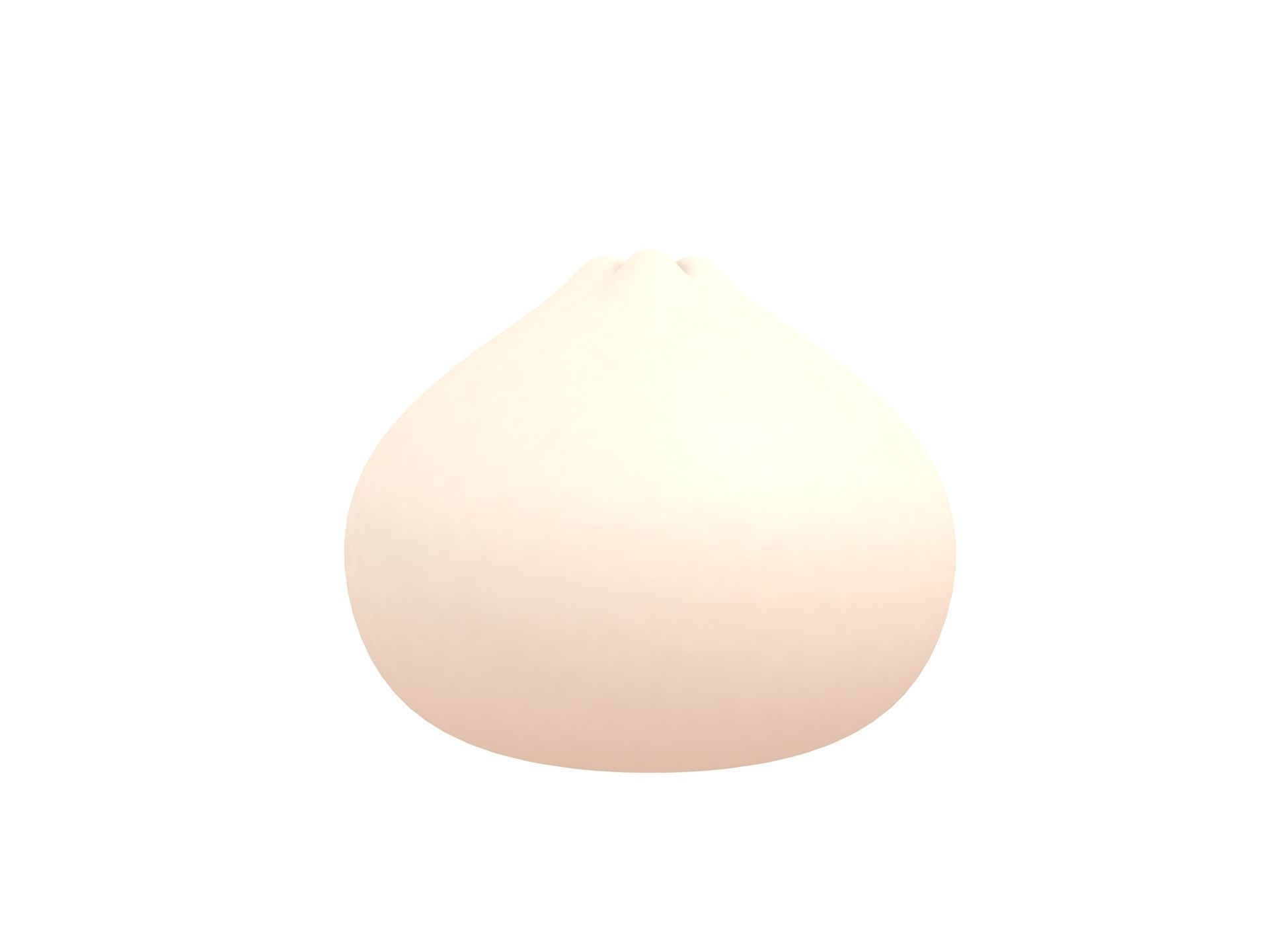 Steamed Buns Low-poly 3D model_3