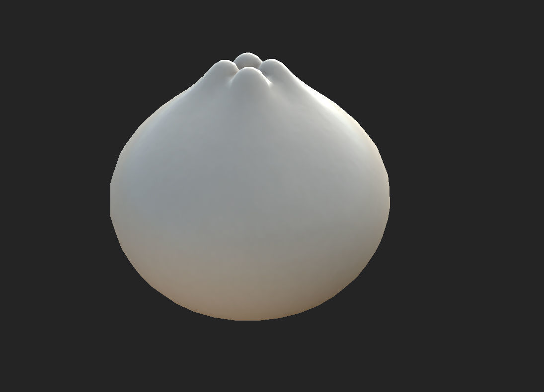 Steamed Buns Low-poly 3D model_17