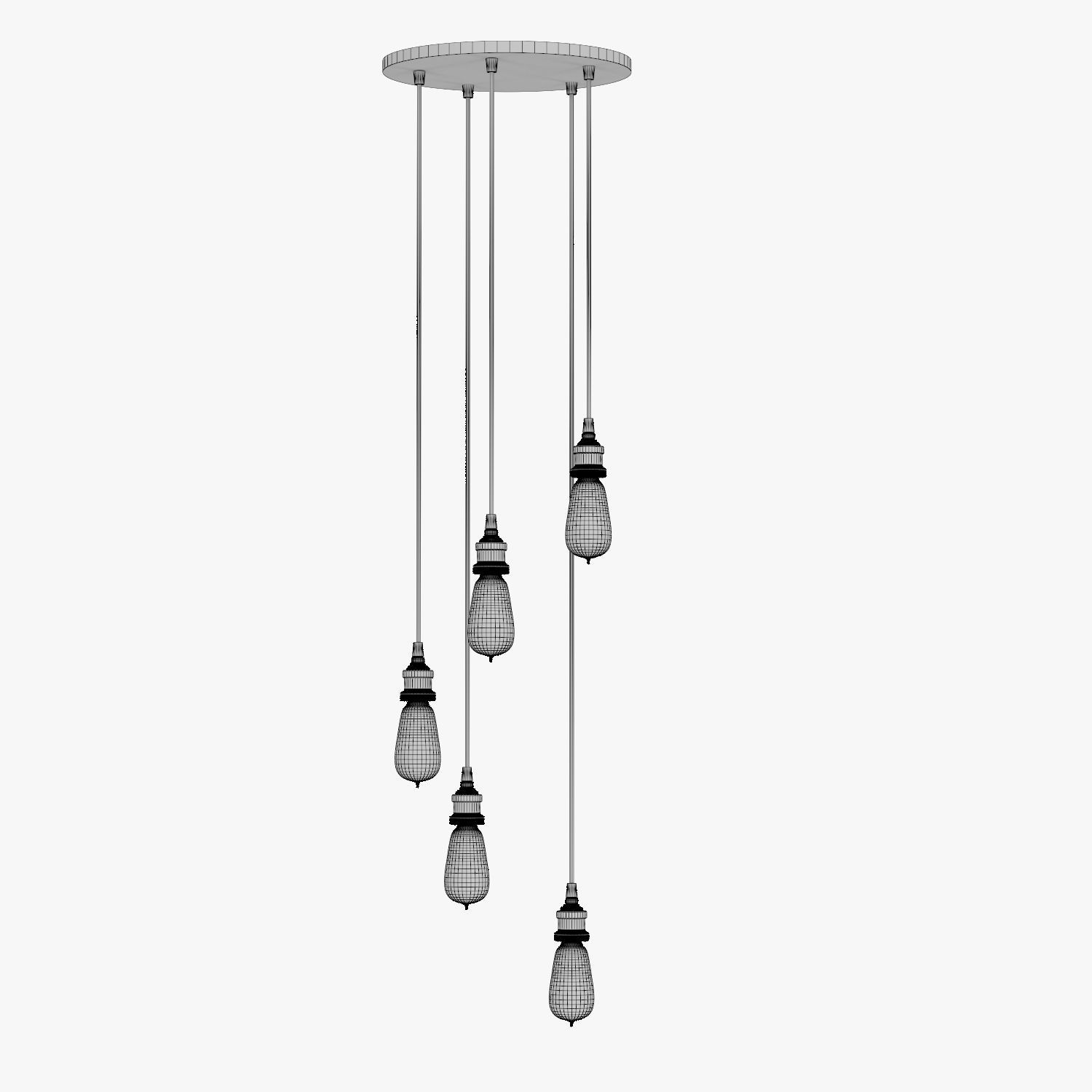 FACTORY FILAMENT BARE BULB ROUND PENDANT 3D model_4