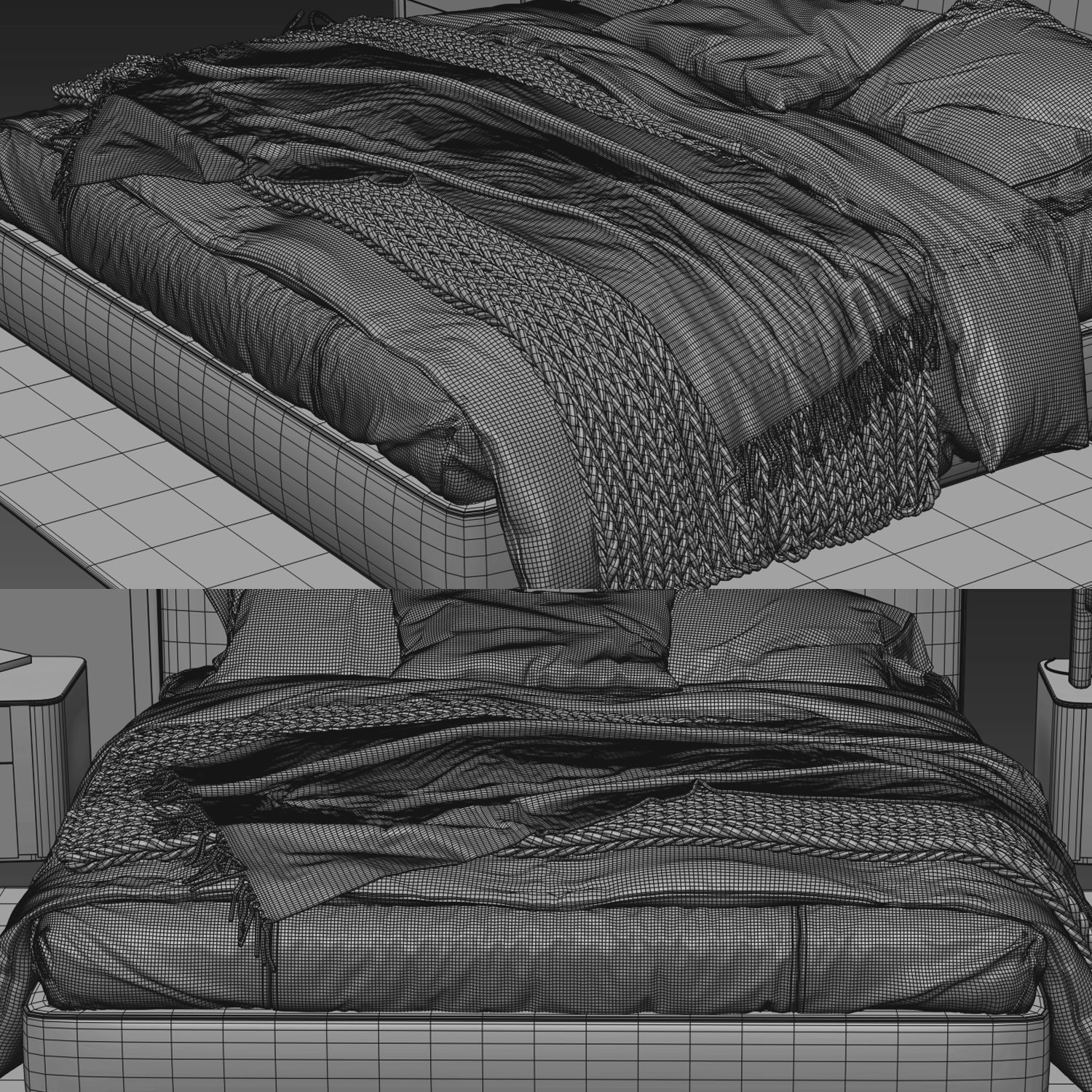 Bed Collection 04 - 10 Items 3D model_12