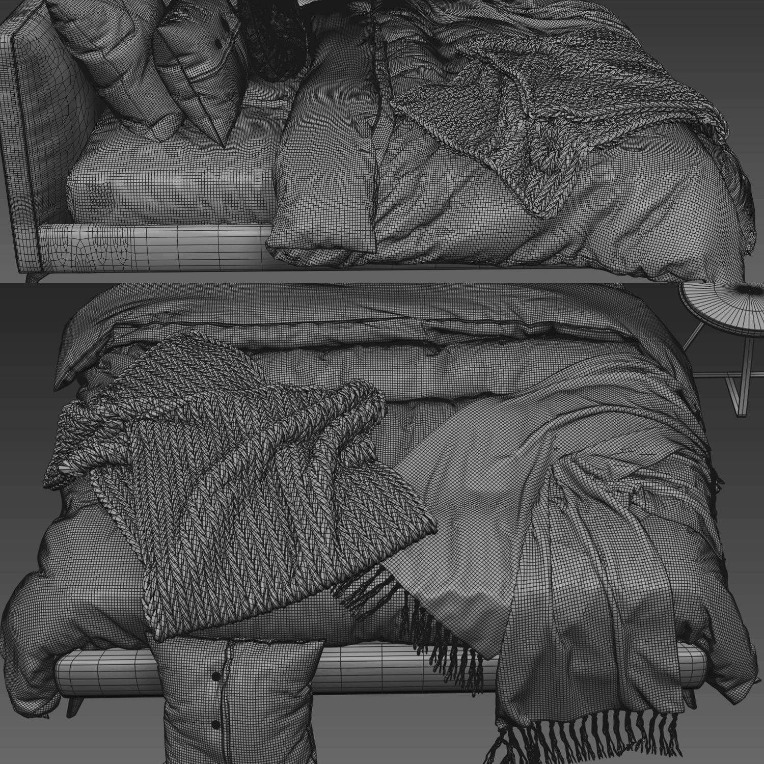 Bed Collection 04 - 10 Items 3D model_9
