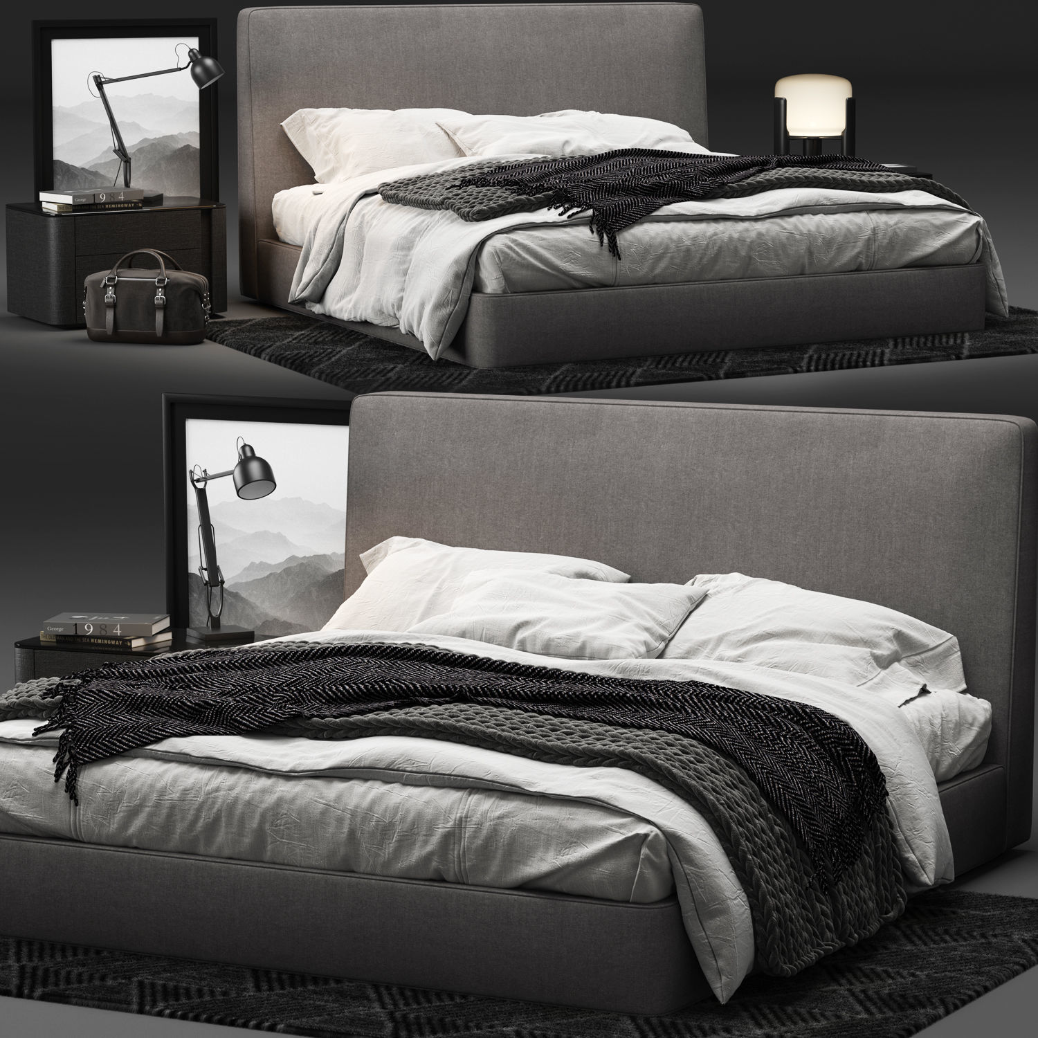 Bed Collection 04 - 10 Items 3D model_10