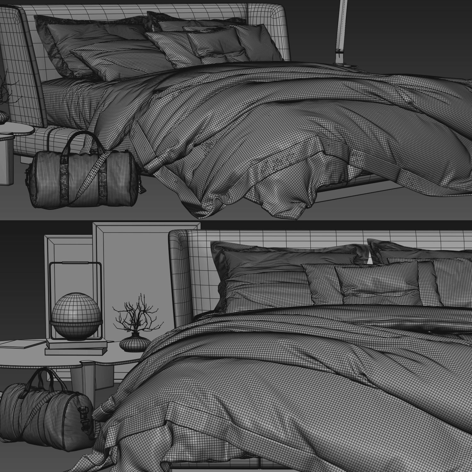 Bed Collection 04 - 10 Items 3D model_3