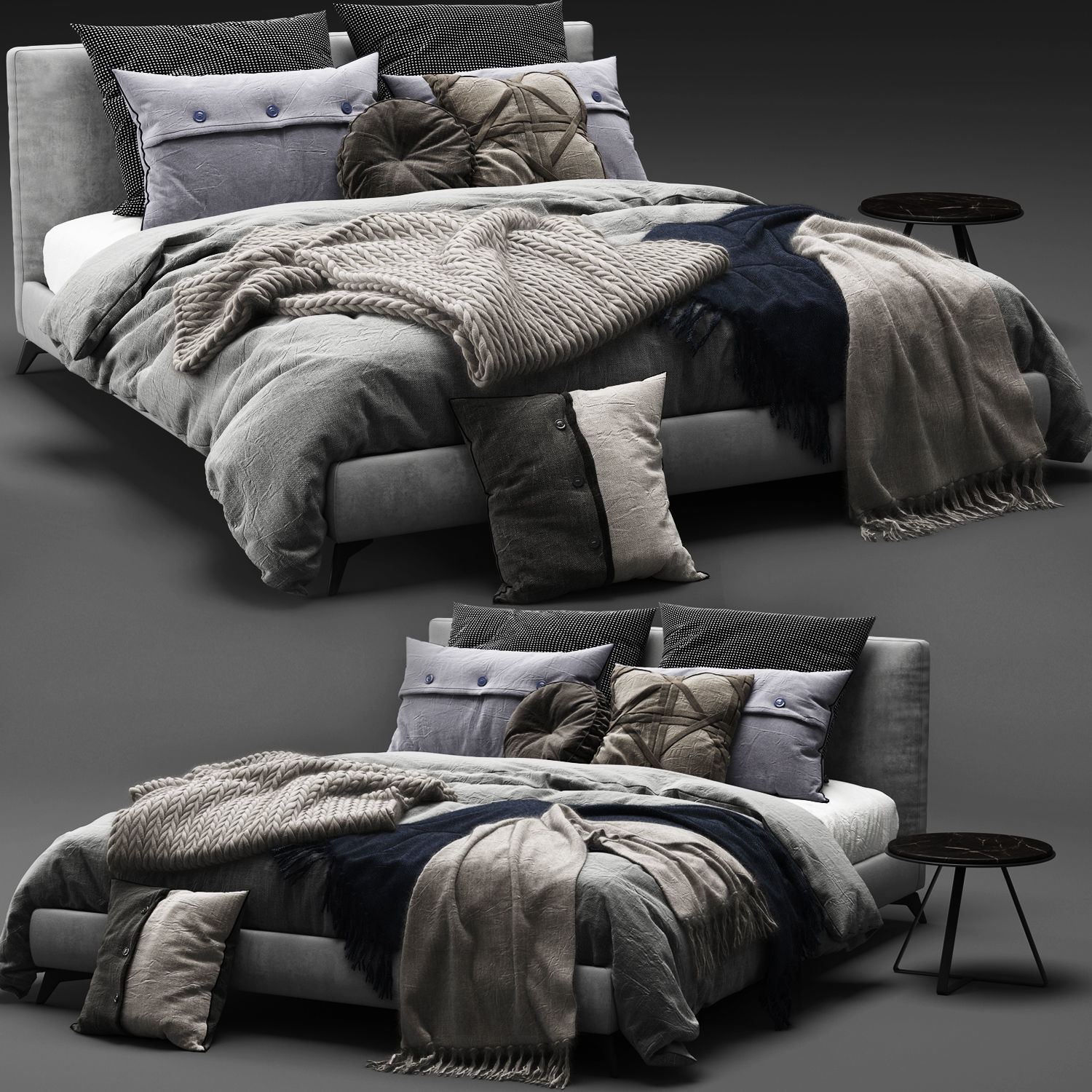 Bed Collection 04 - 10 Items 3D model_8
