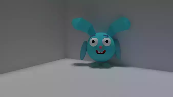 smeshariki bunny in corner