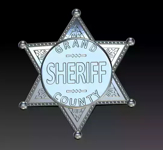Sheriff badge 2 3D print model