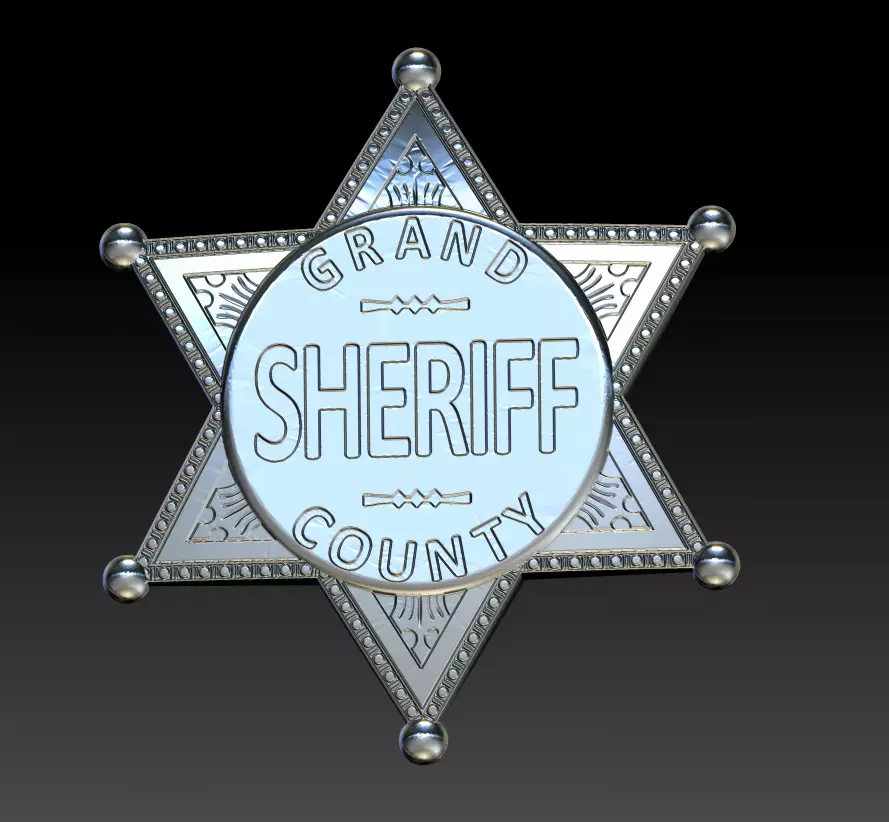 Sheriff badge 2 3D print model_0