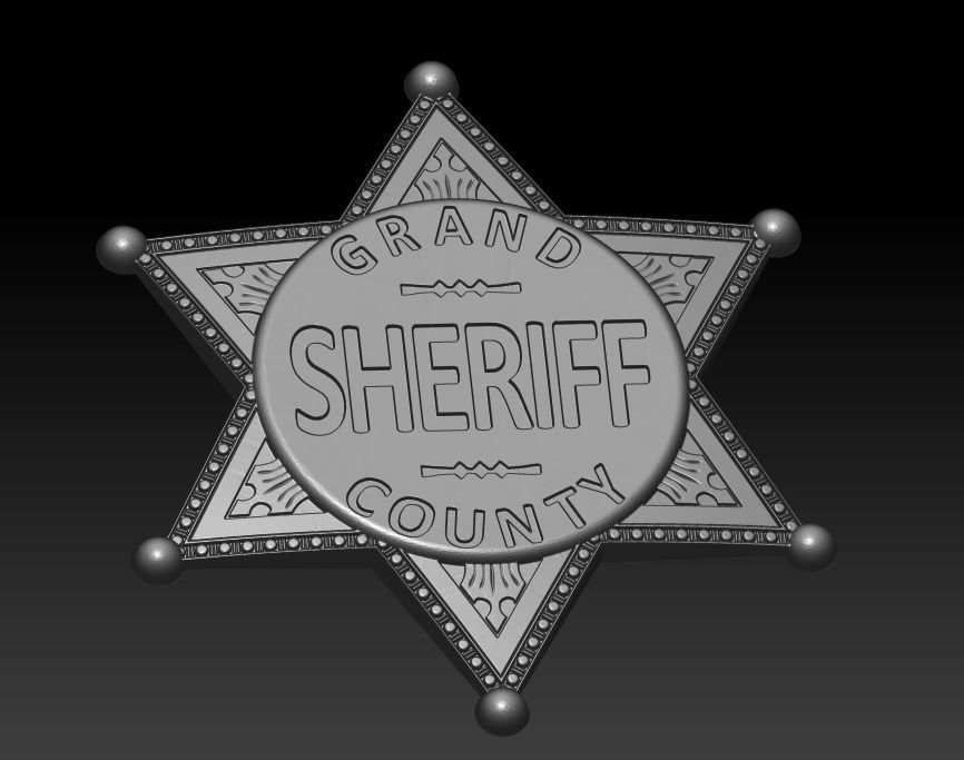 Sheriff badge 2 3D print model_1