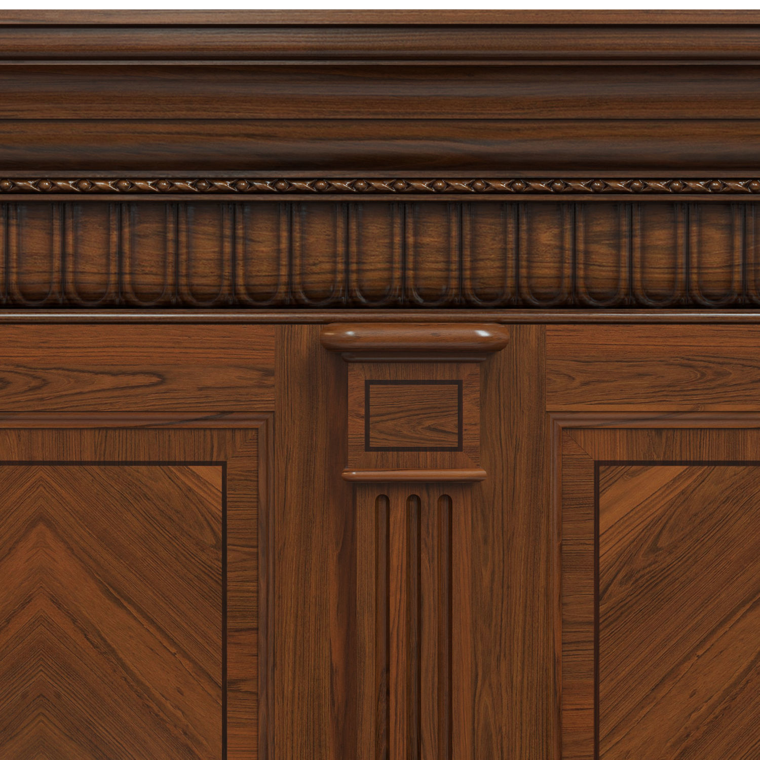 Wood panels with veneer 02 Low-poly 3D model_2