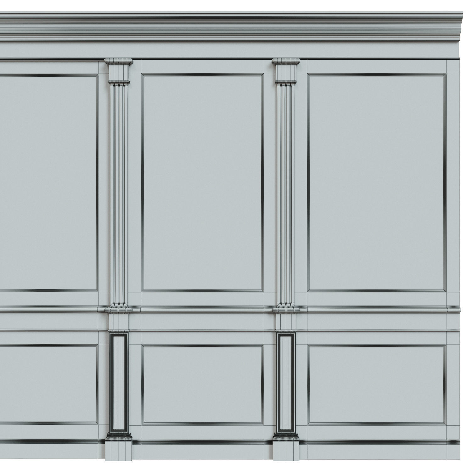 Wood panels with veneer 02 Low-poly 3D model_10