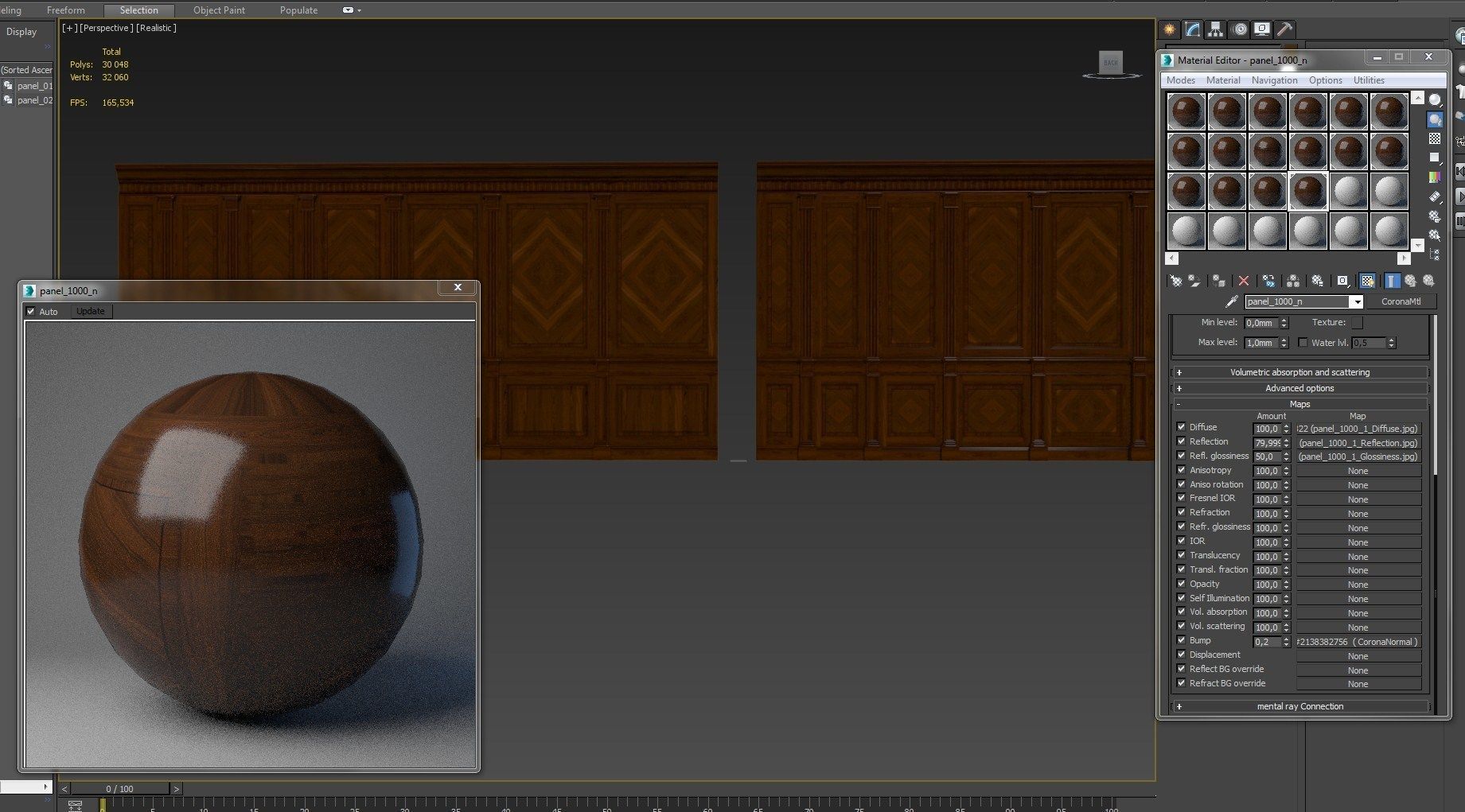 Wood panels with veneer 02 Low-poly 3D model_15