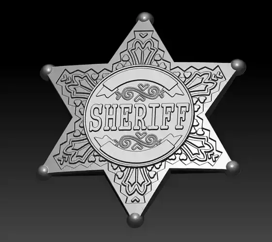 Sheriff badge 3 3D print model