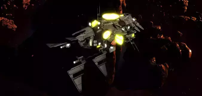 Kings - Command Ship - Updated Low-poly 3D model