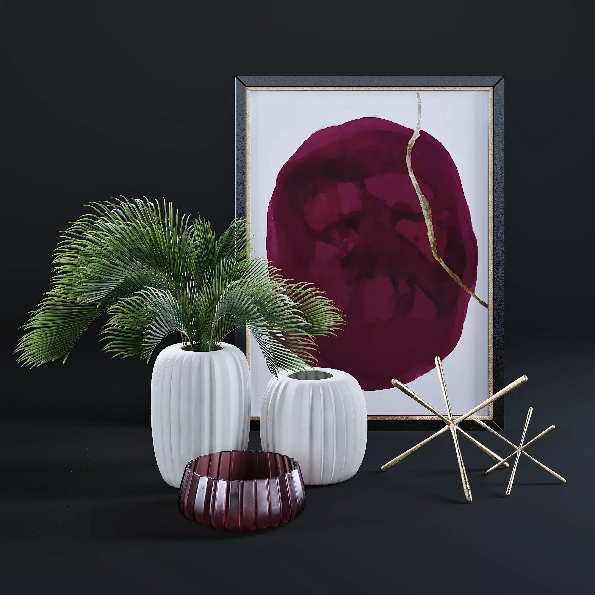 Vase Set 3D model_0