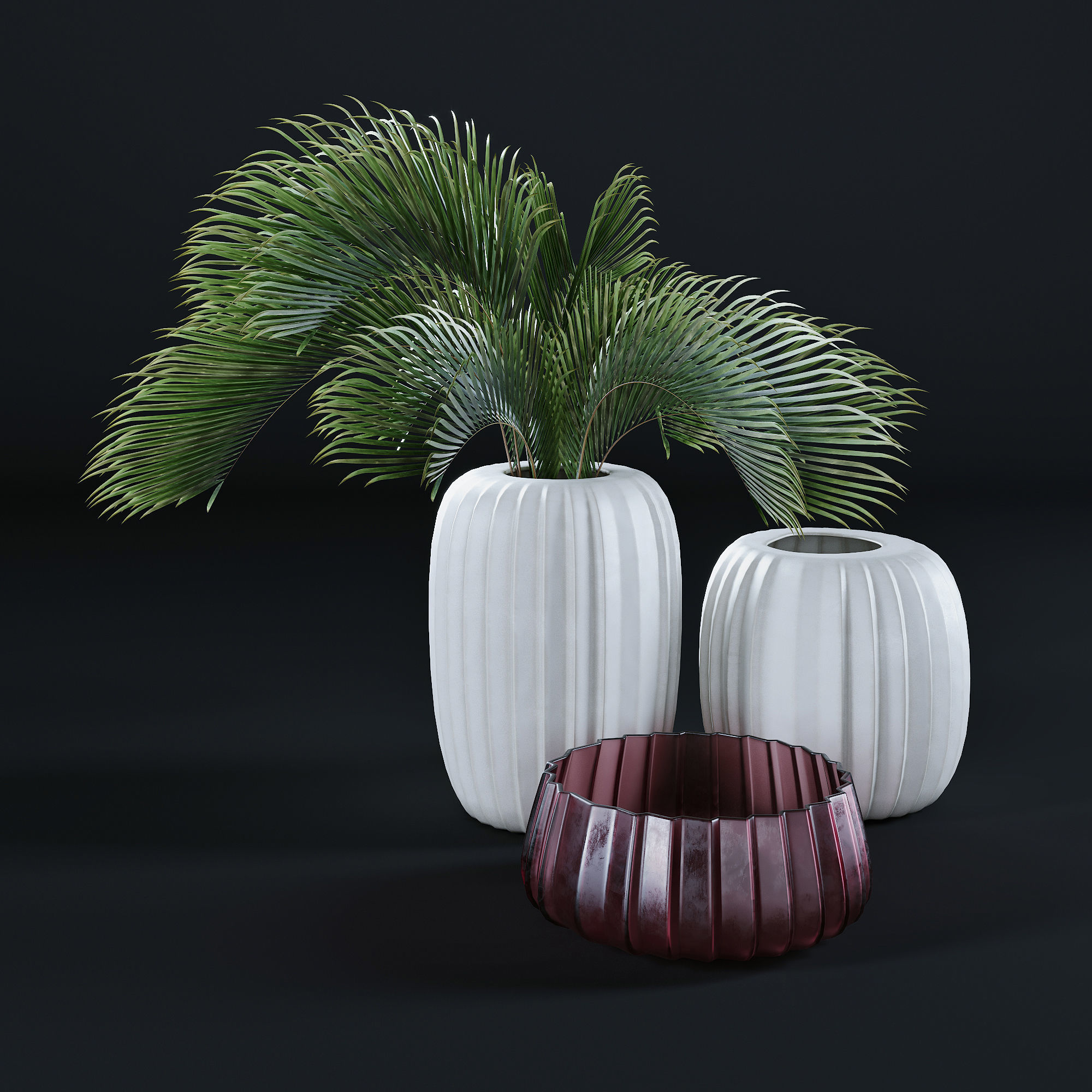 Vase Set 3D model_1