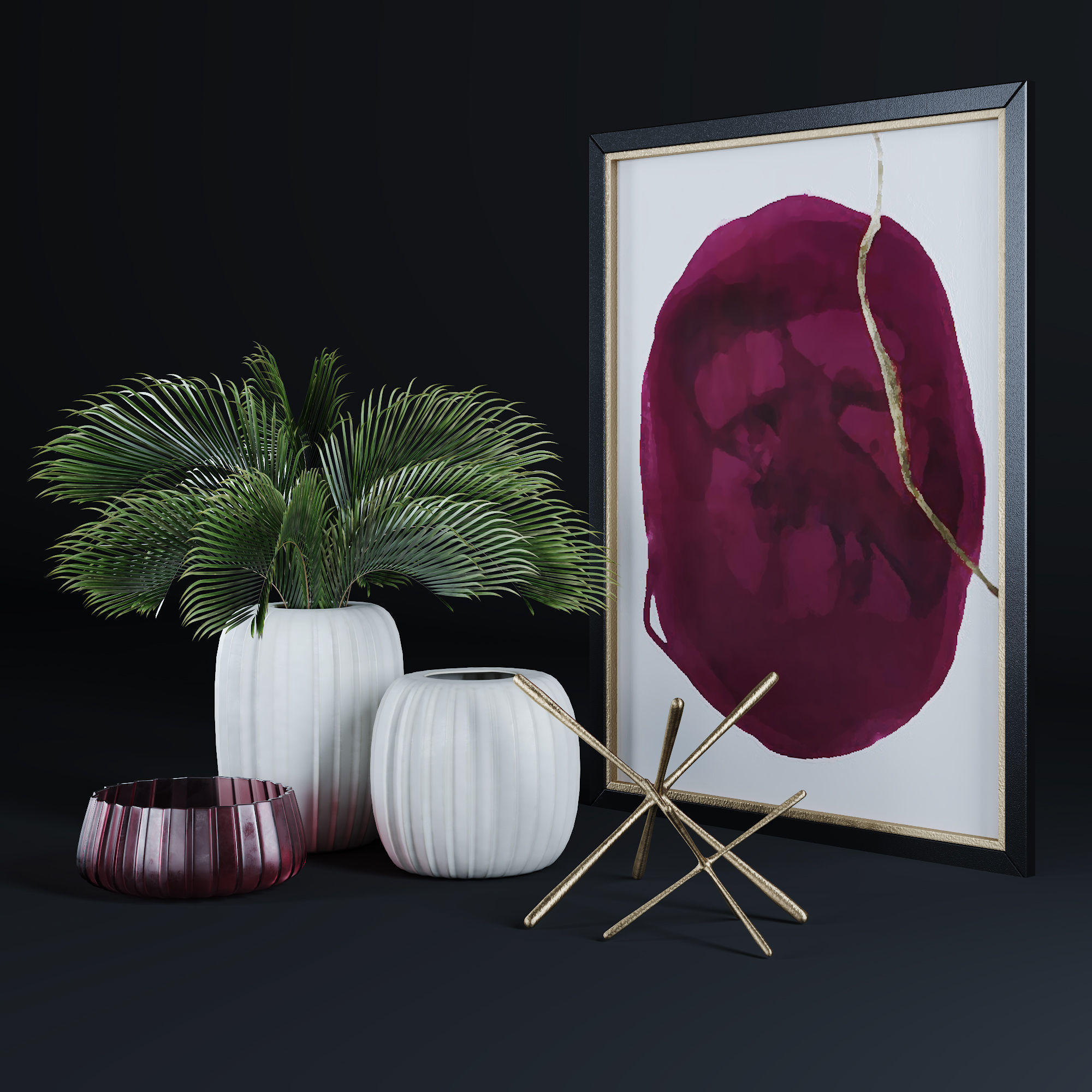 Vase Set 3D model_2