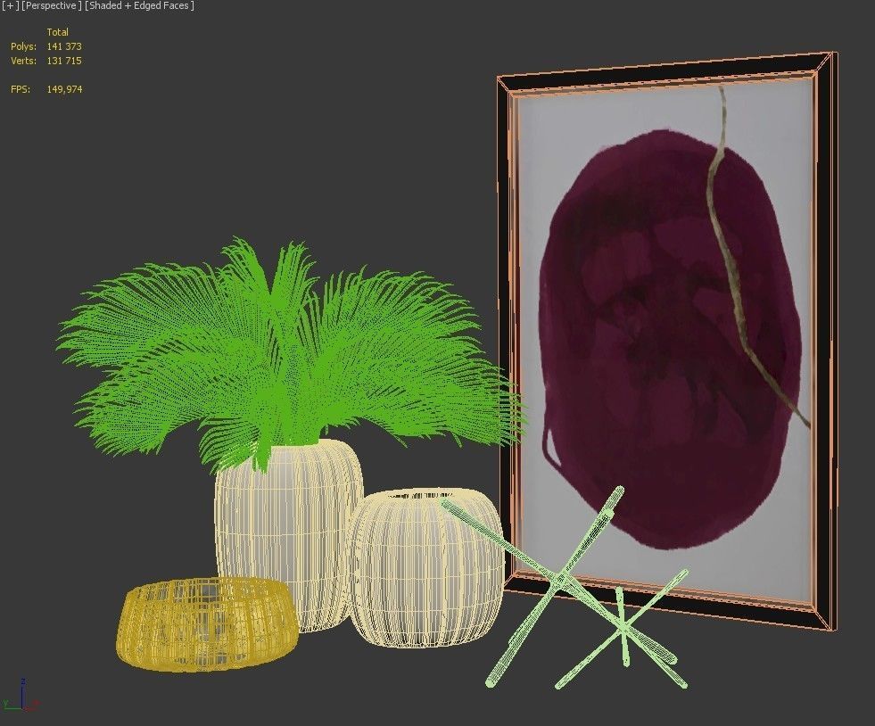 Vase Set 3D model_4