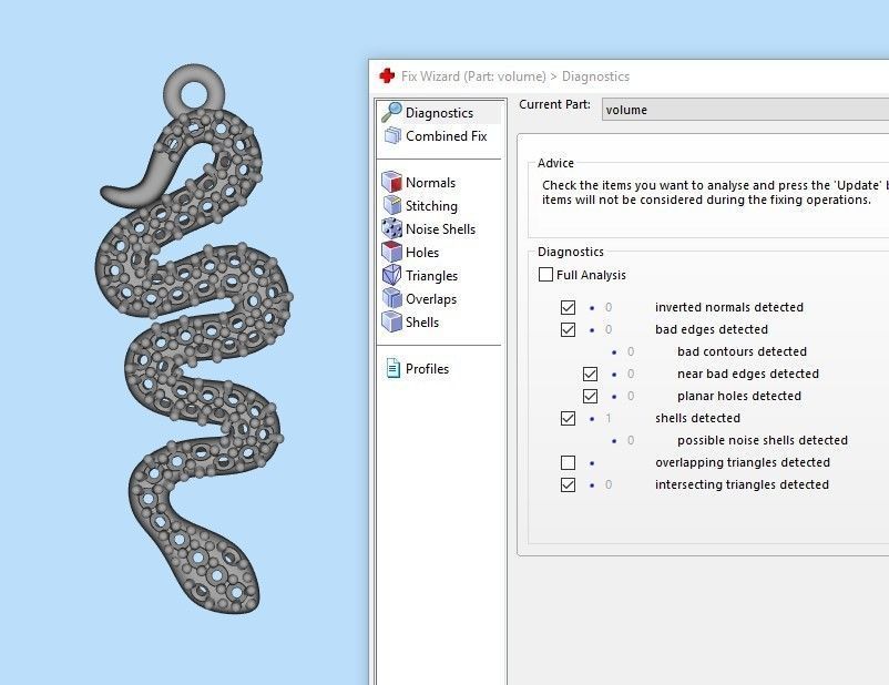 Women Snake Pendant with gems 3dm stl 3D print model 3D print model_31