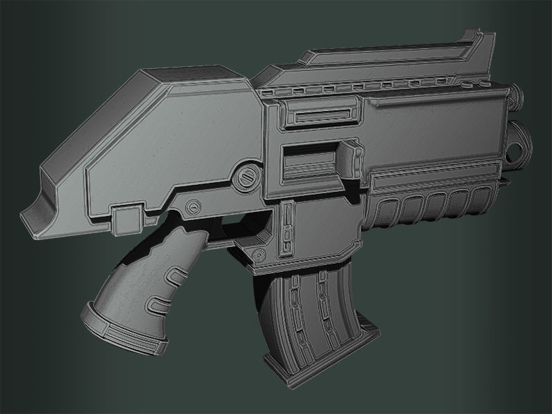 WH 40K Bolter Free 3D print model_0