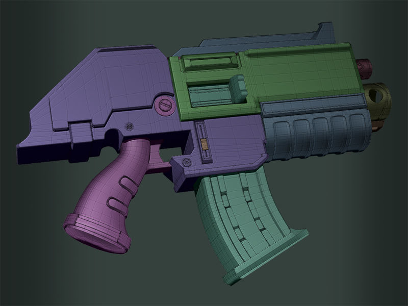 WH 40K Bolter Free 3D print model_4